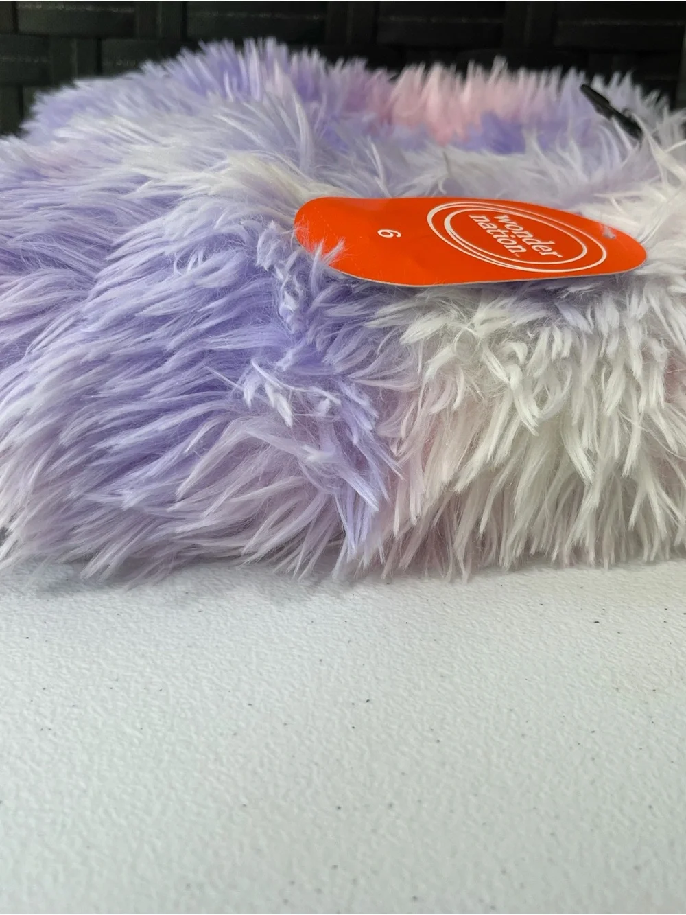 wonder nation Plush Monster Slippers in Lavender and Pink
